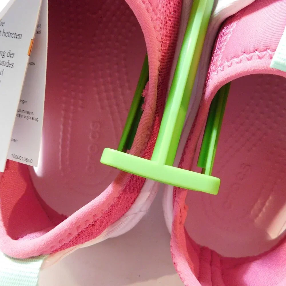 Crocs Swiftwater Splash Kids' Water Friendly Slip-On Shoes Size 2 Girls Pink NEW